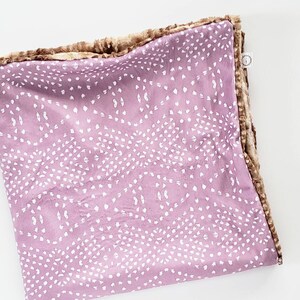 Lilac Mudcloth Baby Blanket, Minky Baby Blanket, Faux Fur Baby Blanket, Purple Blanket, Girl Blanket, Neutral Baby Blanket, Mudcloth Blanket
