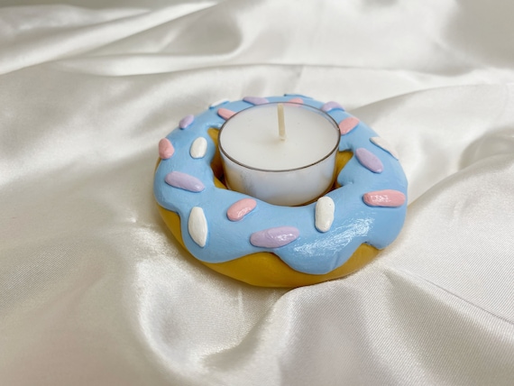 Funky Donut Tea Light Holder, Jewelry Tray, Ring Dish, Trinket Dish, Ash Tray, Vanity Ring Holder, Eclectic Room Decor, Funky Decor, Pop Art