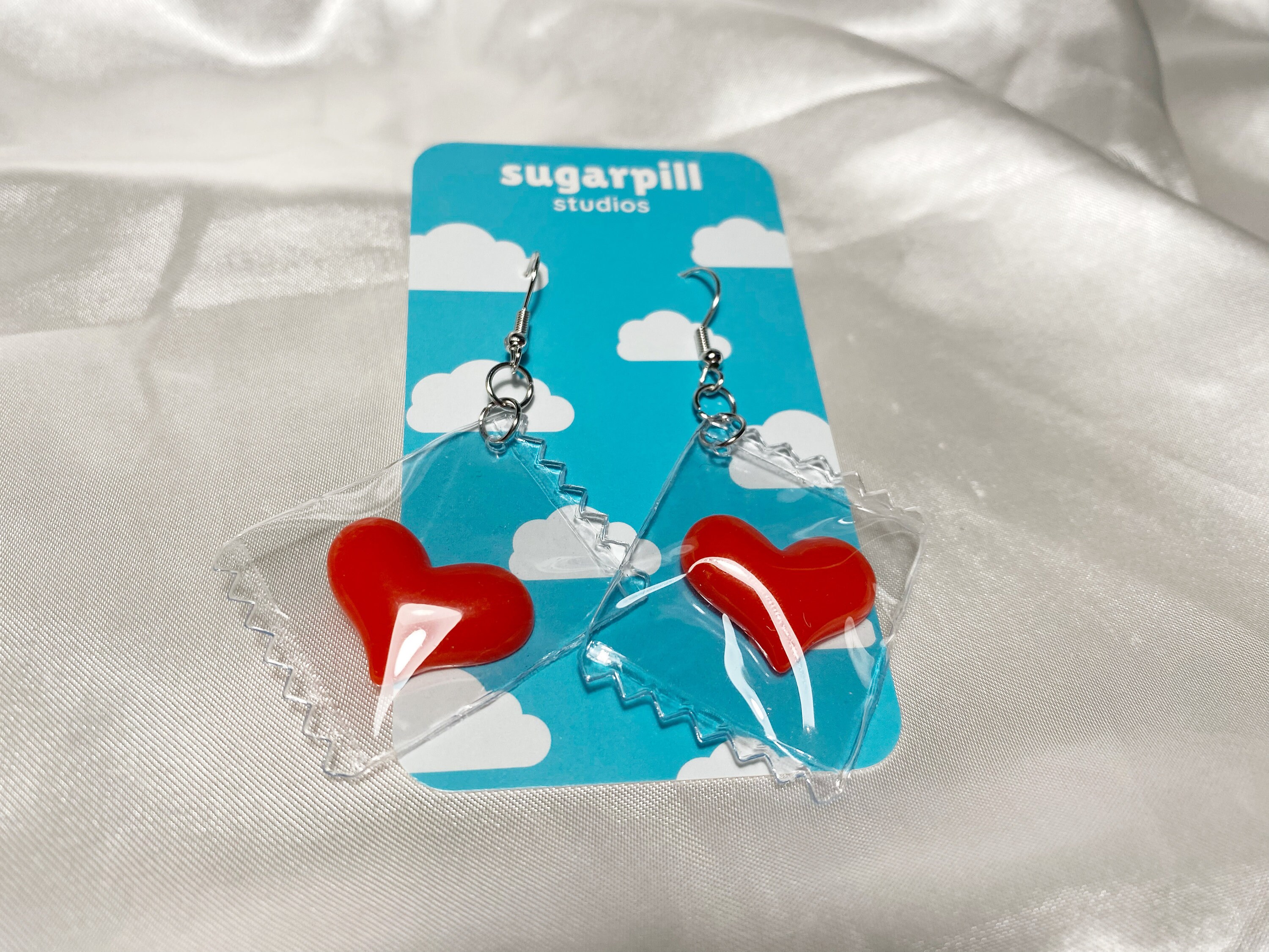 Candy Heart Lollipop Earrings Candy Earrings Etsy