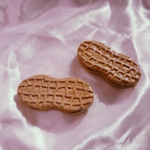 Peanut Butter Sandwich Cookie Fridge Magnet - Funky Nostalgic Refrigerator Kitchen / Office / Locker Food Decoration Eclectic Fun Decor Gift