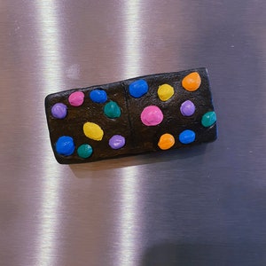 Cosmic Brownie Fridge Magnet - Funky Fudge Brownie Refrigerator Kitchen / Office / Locker Food Decoration Cute Eclectic Fun Decor Gift