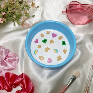 Funky Lucky Charms Cereal Jewelry Tray, Ring / Trinket Dish, Catch All Tray, Vanity Ring Holder, Colorful Eclectic Dopamine Decor, Pop Art