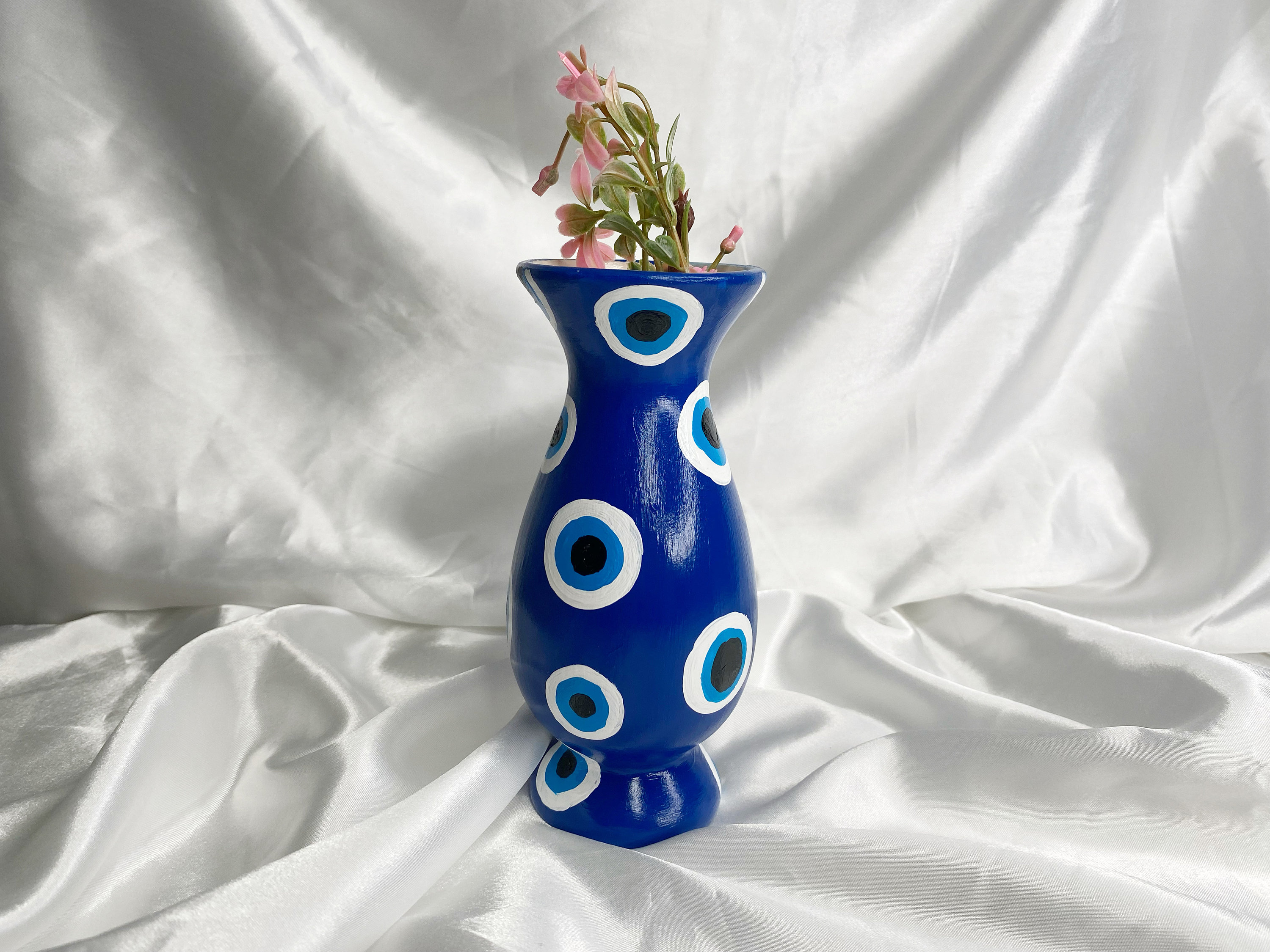 Evil Eye Bud Vase / Planter, Nazar Small Vase, Blue Eye Evil Eye Bud Vase / Planter, Nazar Small Vase, Blue Eye