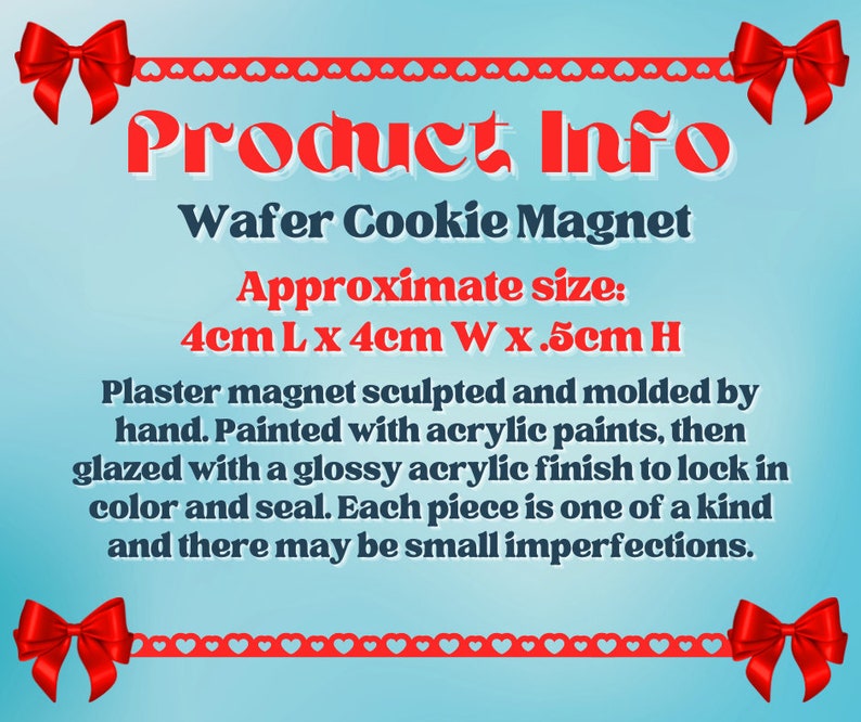 Vanilla Wafer Cookie Magnet - Small Funky Cookie Refrigerator Magnet - Kitchen / Office / Locker Food Decoration Cute Eclectic Decor Gift