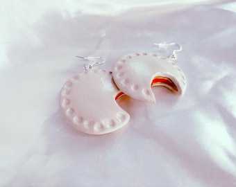 Uncrustable Peanut Butter and Jelly Sandwich Earrings - Cute Snack Food Jewelry Quirky Nostalgic Trendy Fun Funky Kawaii Accessories / Gifts