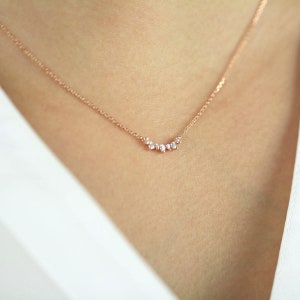Diamond Necklace, Unique Diamond Cluster Necklace, Natural Brilliant ...