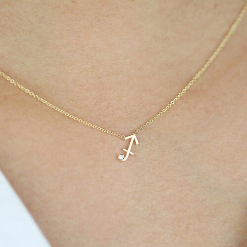 Diamond Necklace Sagittarius - Etsy 
