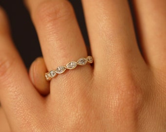 Marquise Diamond Band, Diamond Full Eternity Ring, Diamond Wedding Band, Marquise Diamond Eternity Band, Wedding Ring, Engagement Ring
