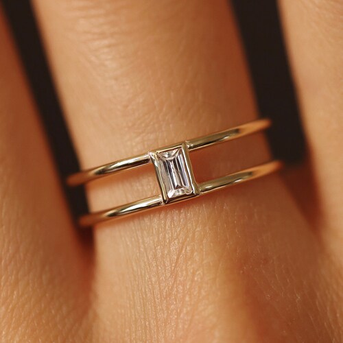 Wedding Band / Diamond Ring / Minimalist Ring / Engagement - Etsy