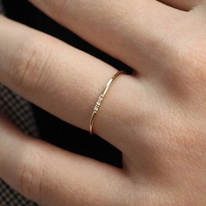 Minimalist Ehering, Diamant Ehering, Diamant Ehering, Diamant Verlobungsring, 1,2 mm voll rund Ehering, Verlobungsring