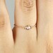 Dainty Diamond Chain Ring, Natural Diamond Set Bezel Chain Ring ...