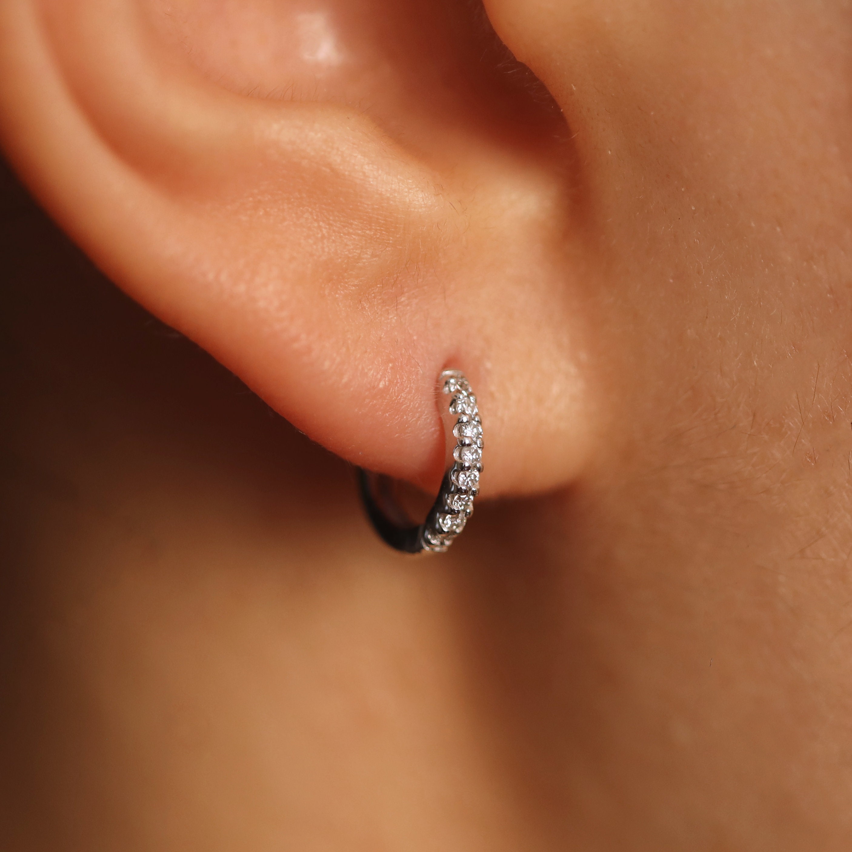Diamond Hoop Earrings 2