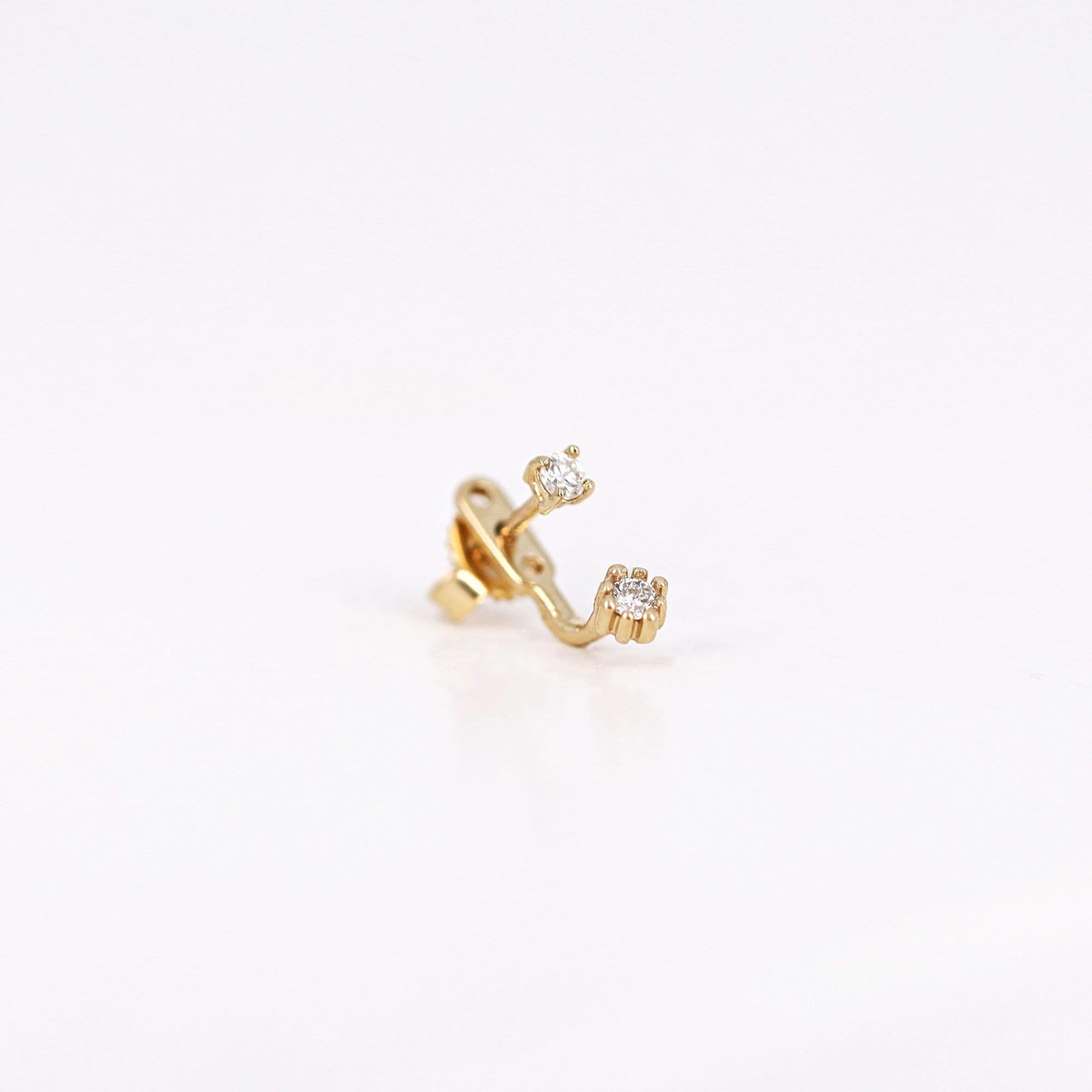 Diamond Jacket Earrings, Prong Set Diamond Earrings, Ear Jacket ...