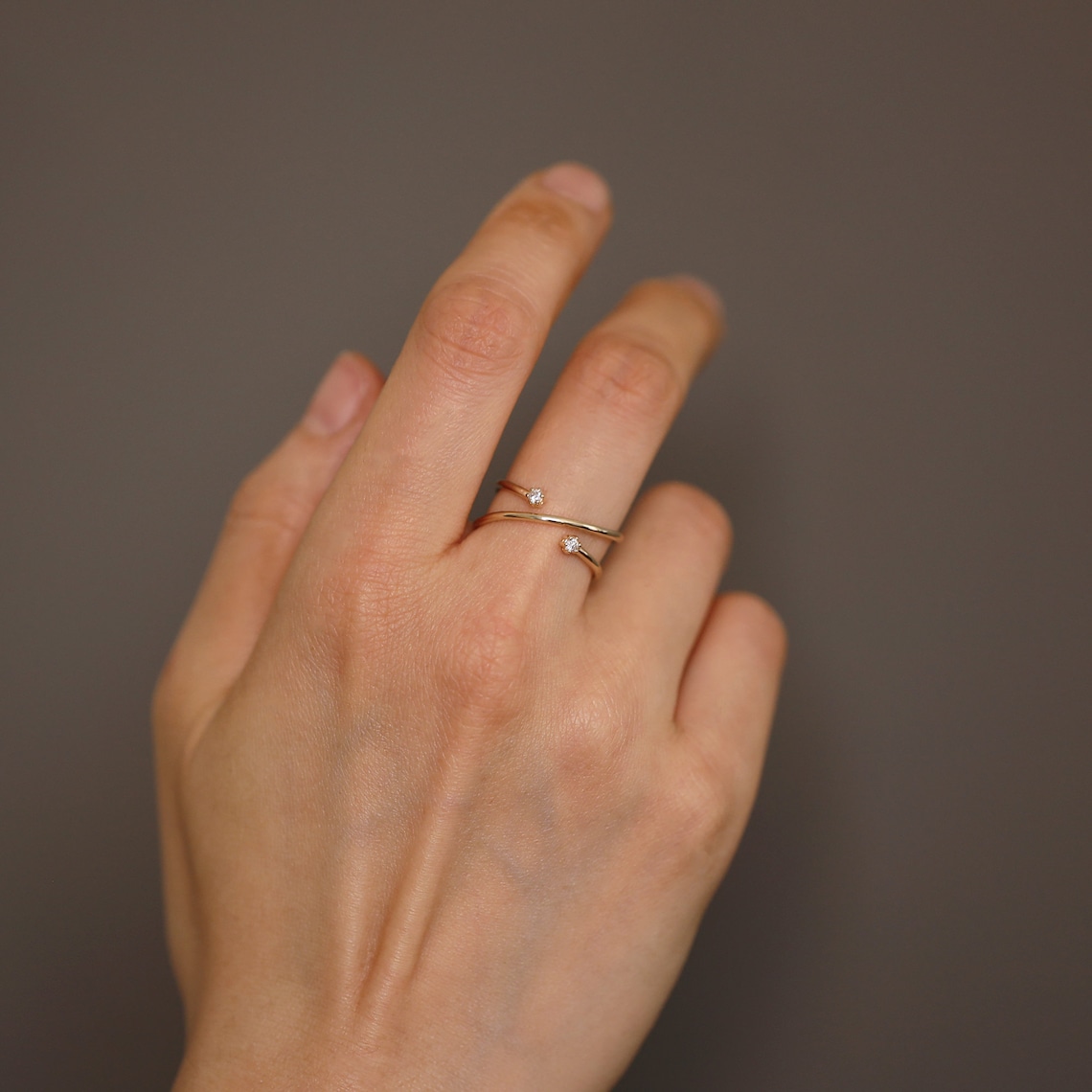 Diamond Ring / Open Cross Ring / Criss Cross Diamonds Ring / | Etsy