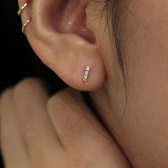Diamond bar stud sale