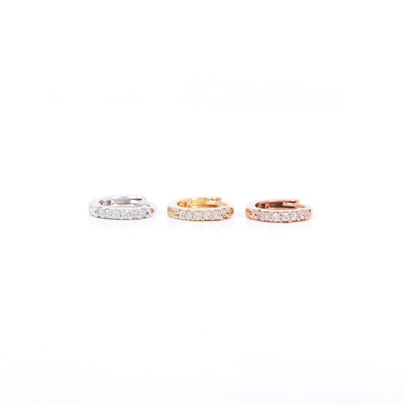 8mm diamond 2024 hoop earrings