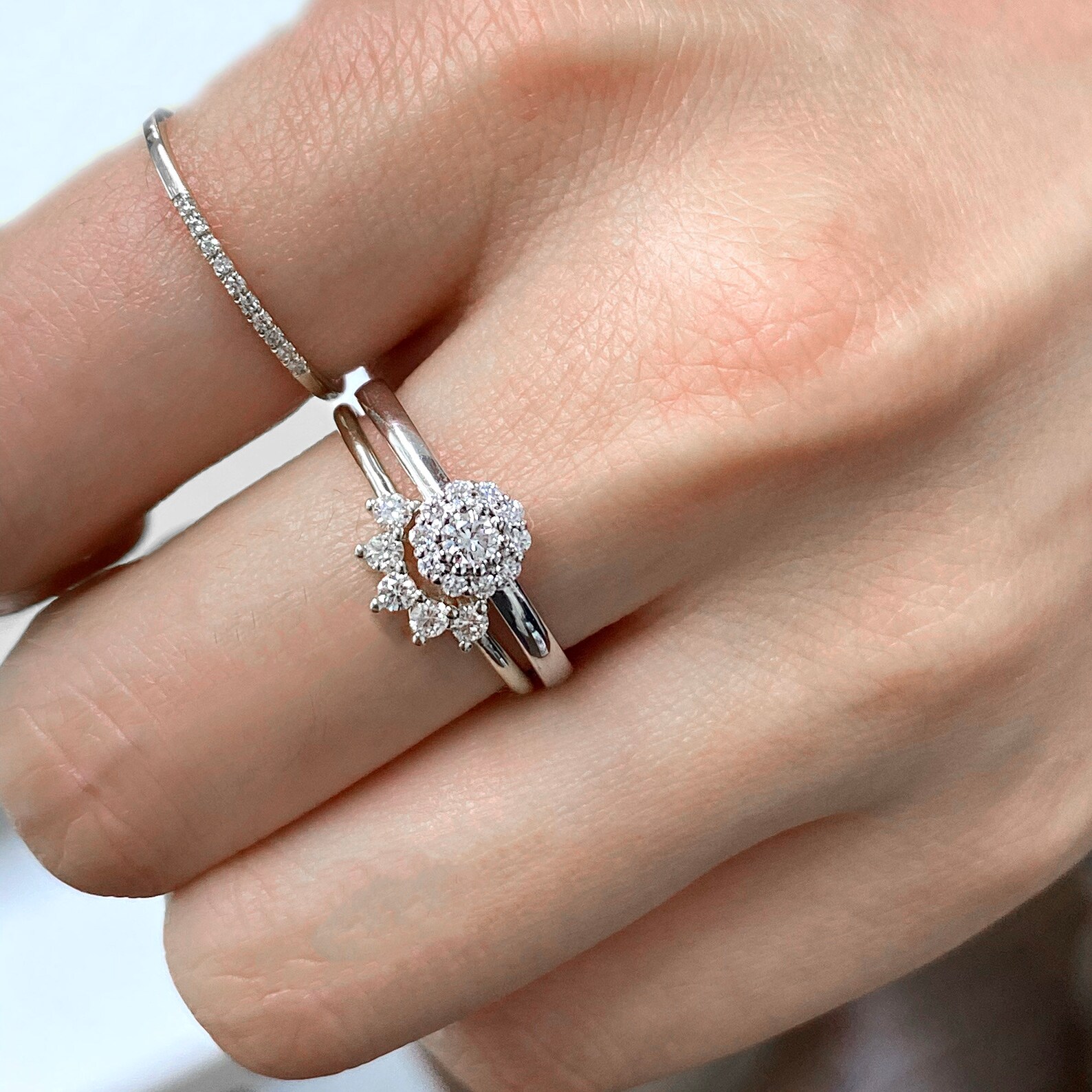 Diamond Ring Enhancer Diamond Guard Ring Diamond Wedding - Etsy