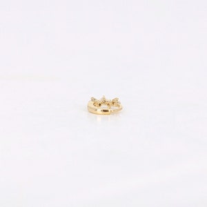 Diamond Cluster Huggie Earrings, 8mm Diamond Hoop Earrings, 5.5mm Inside Diameter, Lab Grown or Natural Diamond Huggie Hoop, Single or Pair image 6