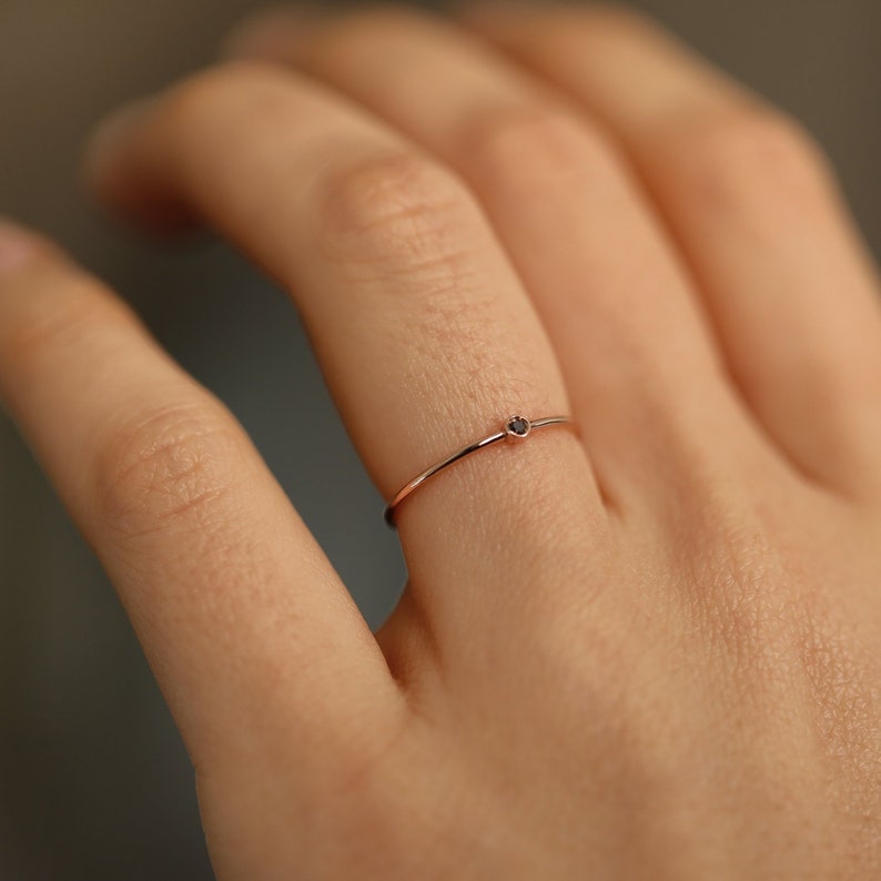 Black Diamond Ring Wedding Band Diamond Wedding Ring Etsy