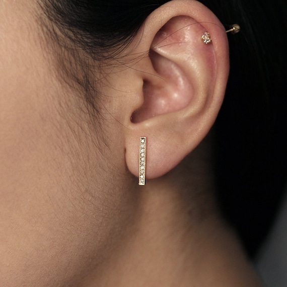 Pair of Long Bar Stud Earrings Pair of Long Bar Stud Earrings