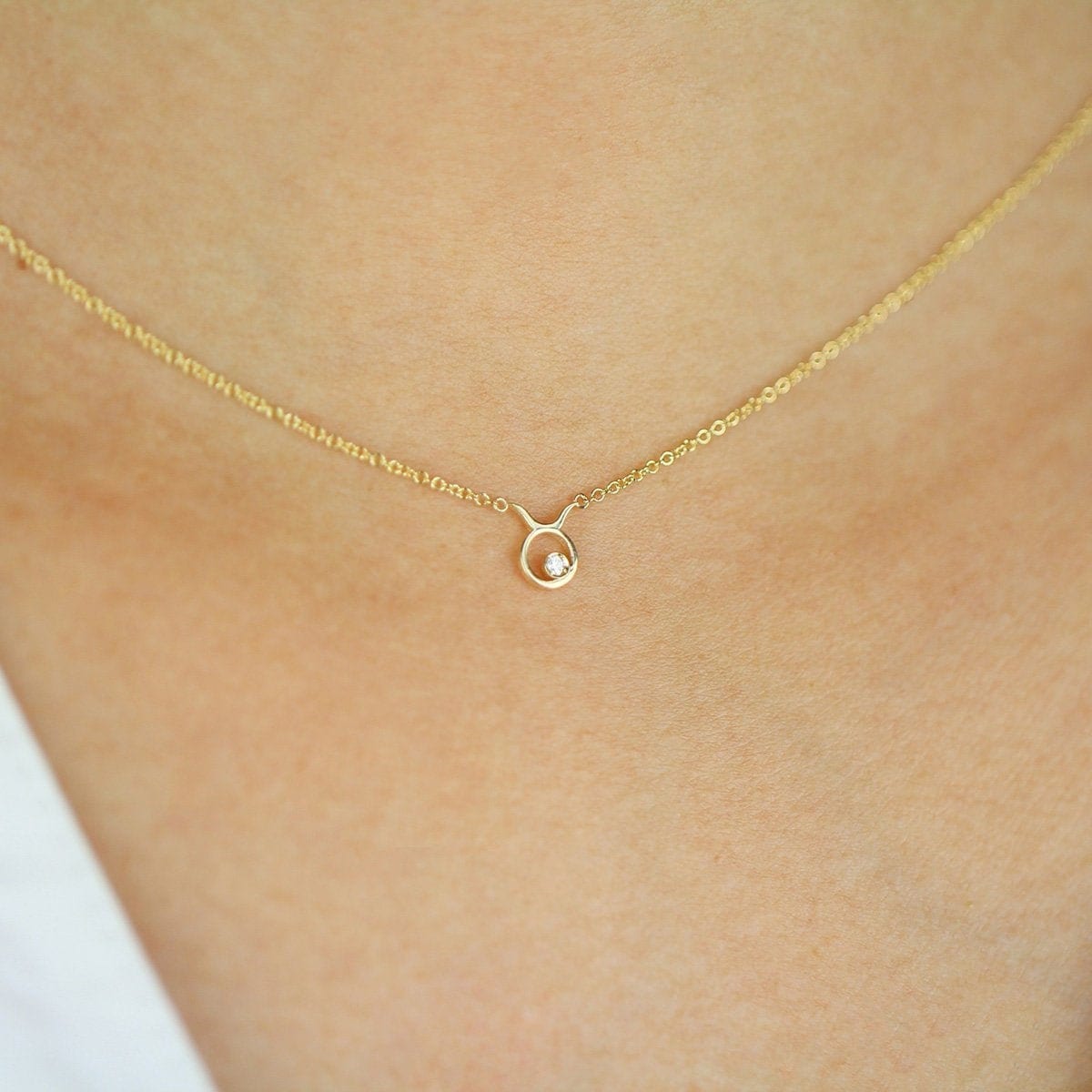 Taurus Zodiac Sign Diamond Necklace, Taurus Necklace, Taurus Pendant Diamond,  Zodiac Pendant Necklace, Zodiac Horoscope Constellation - Etsy