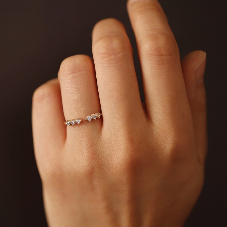 Diamond Large Wedding Band Guard Ring Unique Wedding Band Etsy