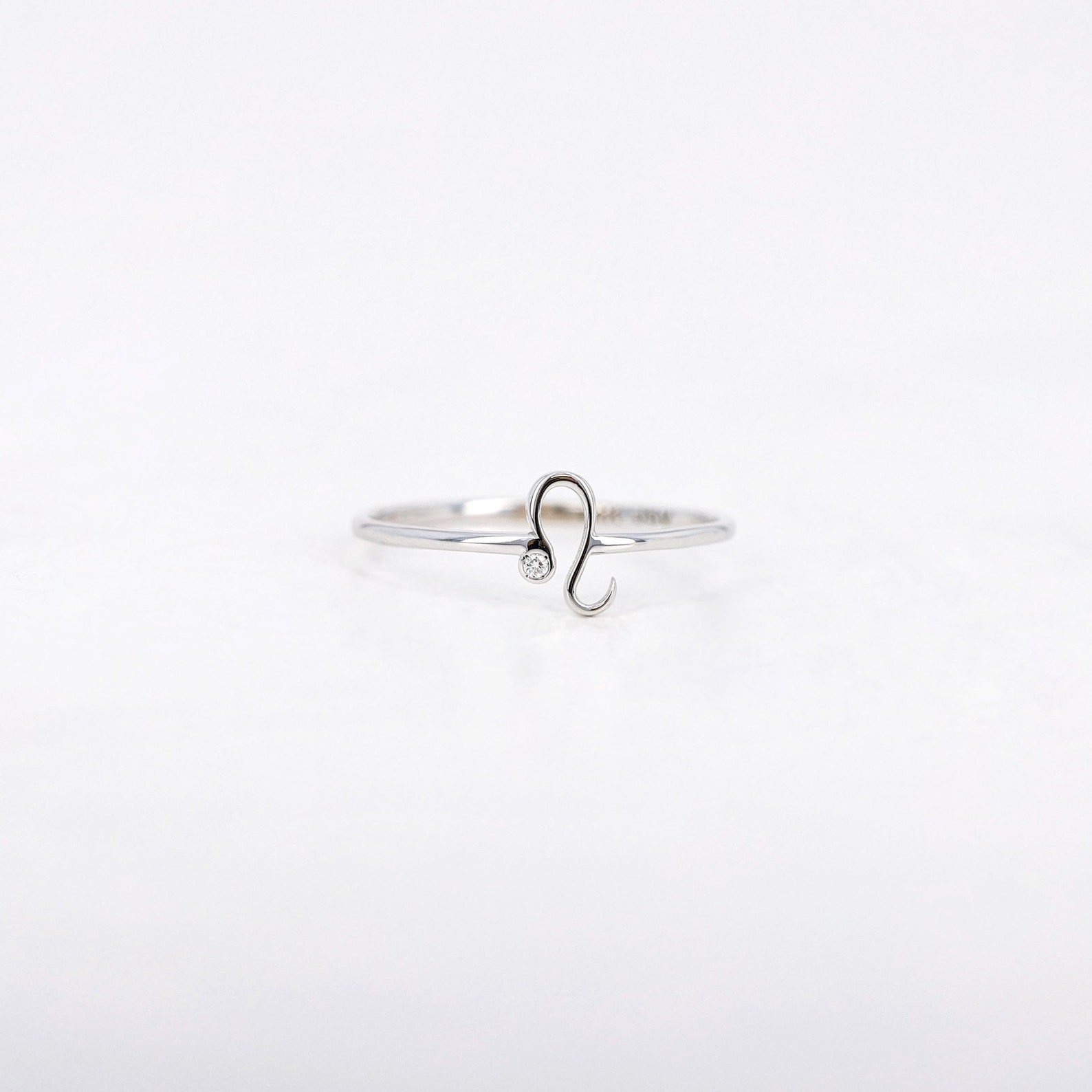 Leo Zodiac Sign Diamond Ring, Leo Ring, Lion Sign Ring, Diamond Zodiac ...
