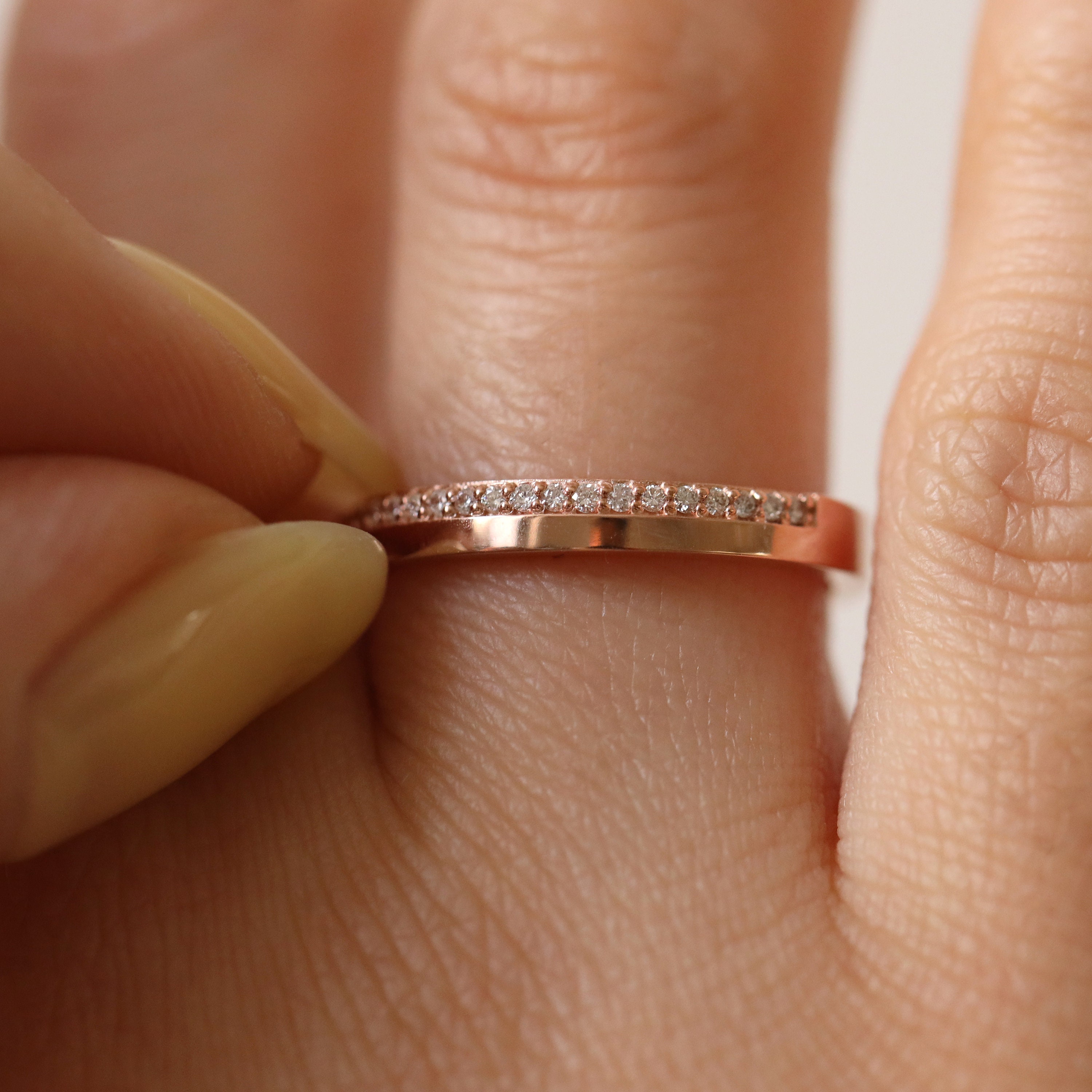 Gold bands hotsell with diamonds