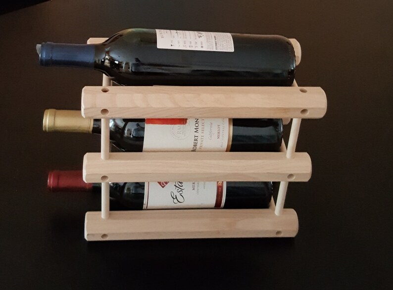 Tabletop Wine Rack 4 Bottles Great gift Etsy