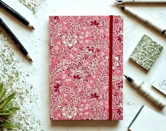 Liberty’s Winterbourne House Fabric Journal: A5 Hardback Notebook with Elastic Closure and Inner Pocket