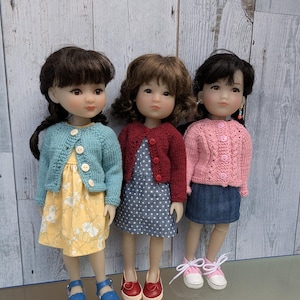 Ropa para muñecas de 12 pulgadas: suéteres de manga larga para las hermanas Ruby Red