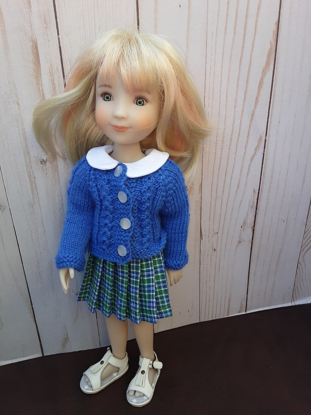 17cm Doll Hat Overalls Outfit Set Accessories 17cm Doll Clothes Set - Hat & Overalls Outfit For Doll Accessories (Style A, No Doll Included) 17cm Doll Outfits