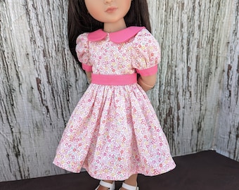 16" doll clothes  - 1950s classic flowered dress to fit A Girl for All Time