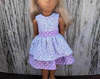 16" Sasha doll  clothes- Shades of mauve and lavender  tiered dress to fit Sasha doll