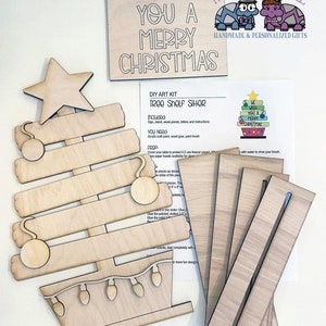 Christmas Tree Shelf Sitter DIY Kit | Paint Party | DIY Kit | Make it yourself | Do it yourself | DIY kit for adults | Diy Christmas Kit