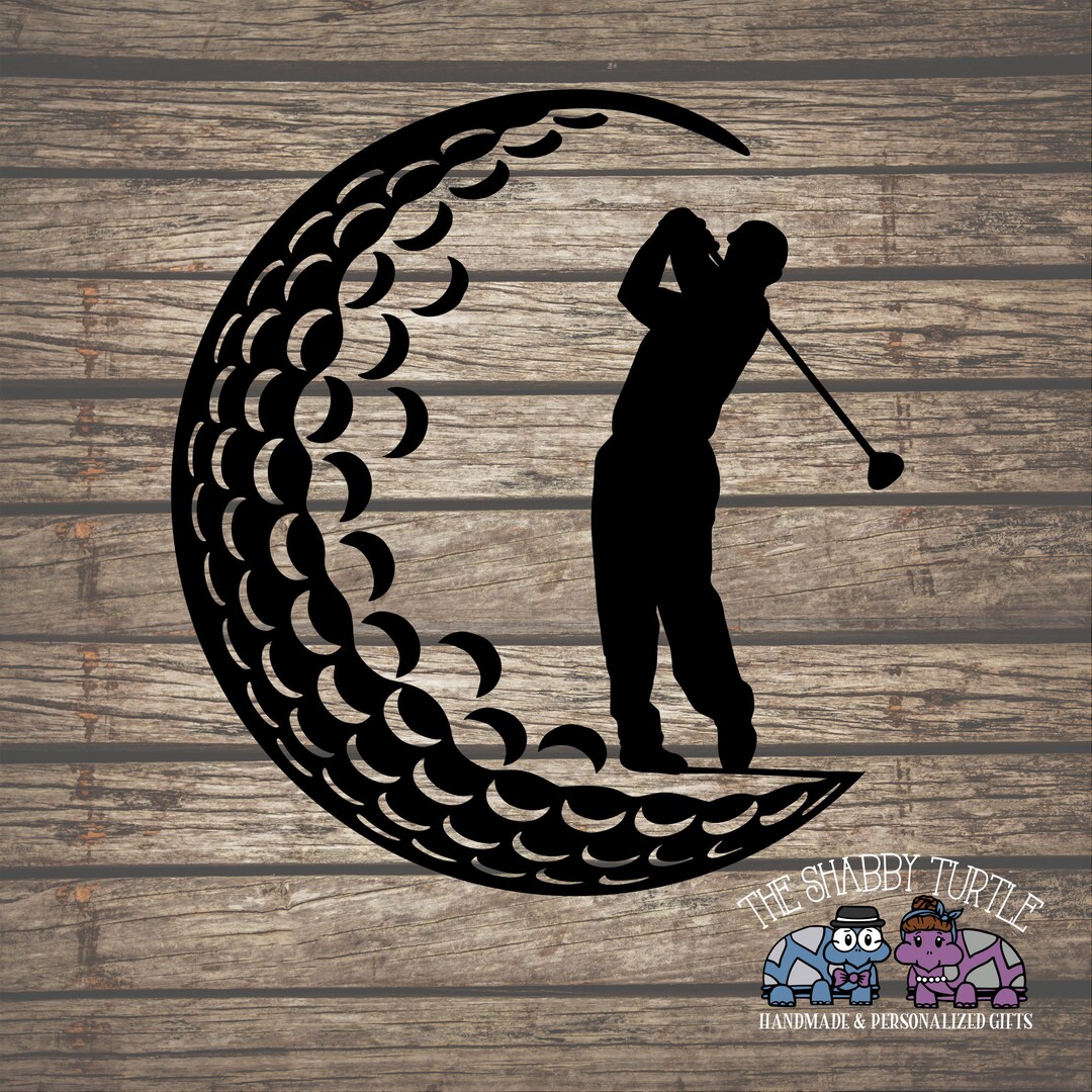 Male Golf Ball Decal Vinyl Decal Car Decal Computer Decal Sports Decal