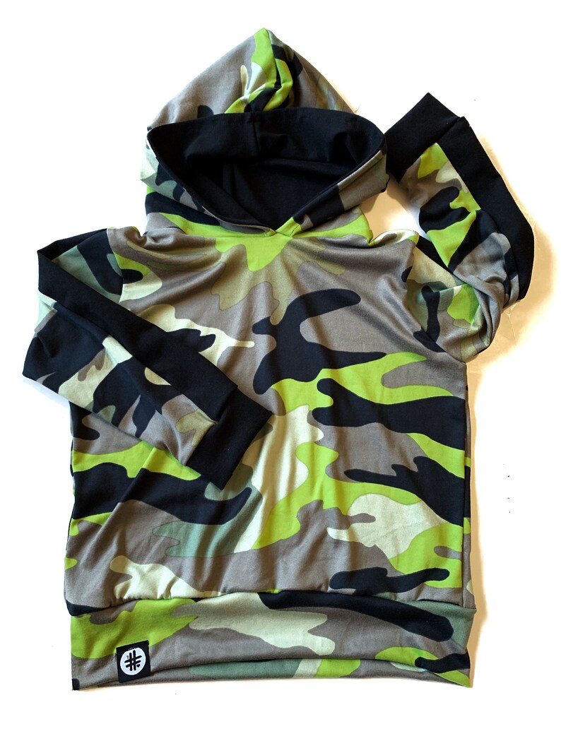 Neon Camo Hoodie boys hoodie kids girls hoodie pocket tee camo kids clothing