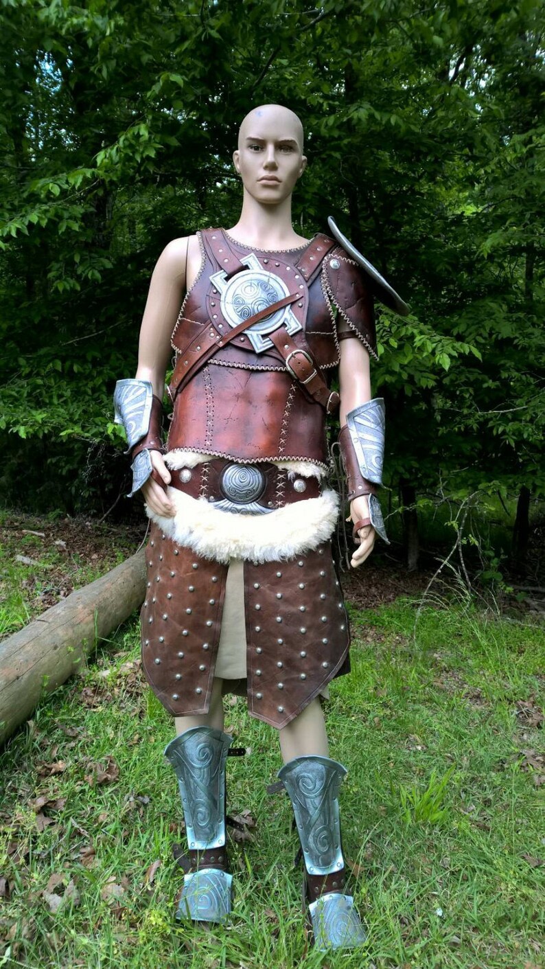 Cosplay Skyrim Dovahkiin Leather Armor Etsy