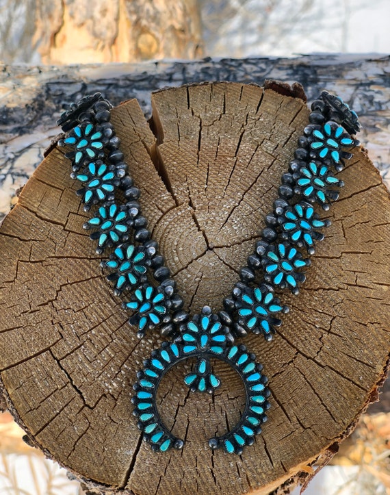 Zuni Child's Squash Blossom Necklace