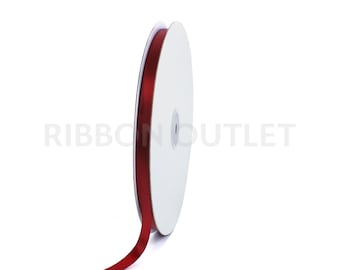 Vintage double sided SATIN Scarlett RED ribbon 5//8 wide SOLD by the 5 YARD lot!
