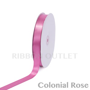 7/8&quot; Colonial Rose Satin Ribbon 100 Yards Per Roll