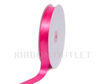 7/8" Hot Pink Satin Ribbon 100 Yards Per Roll