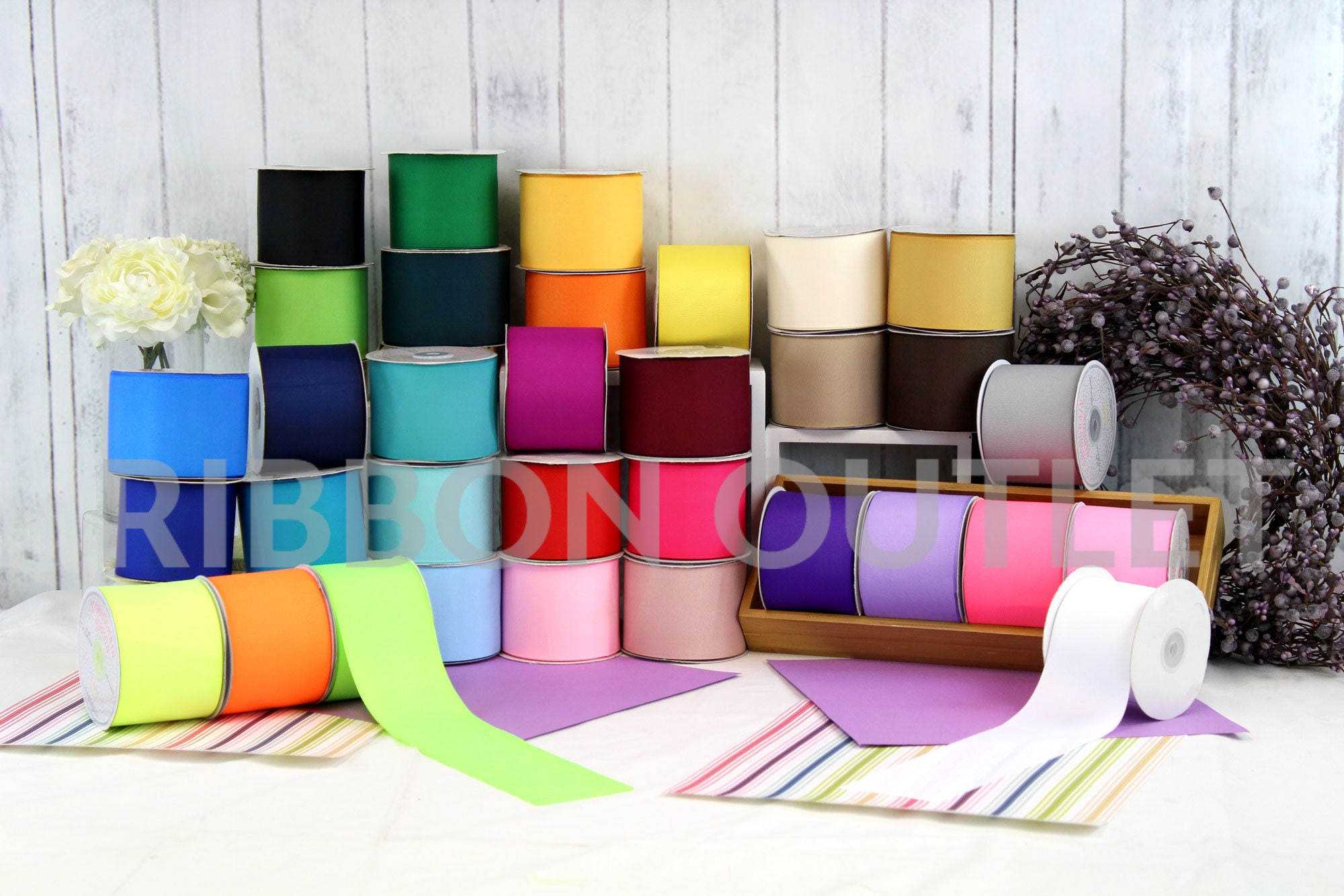 Ribest 1-Inch Grosgrain Ribbon, 50 Yards Per Roll - Solid Color Polyester Ribbon For DIY, Gift Wrapping, Wedding - View #10