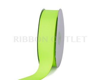 1 1/2" Bright Neon Green Grosgrain Ribbon 50 Yards Per Roll