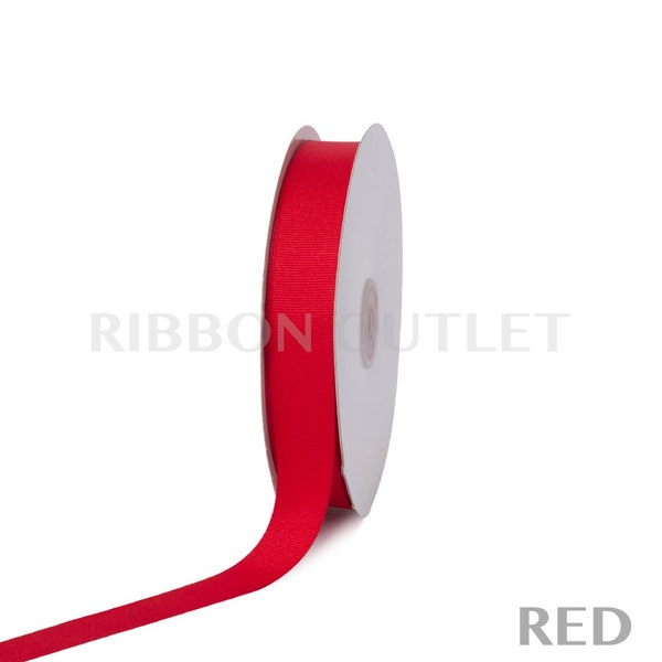 7/8" Christmas Red Grosgrain Ribbon 50 Yards Per Roll