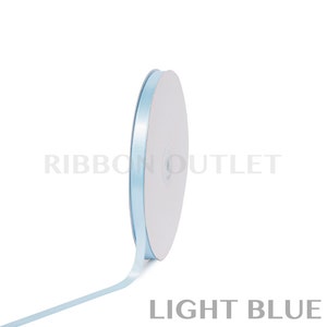 3/8&quot; Sky Light Blue Satin Ribbon 100 Yards Per Roll