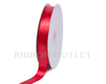 7/8" Red Satin Ribbon 100 Yards Per Roll