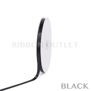 3/8&quot; Black Satin Ribbon 100 Yards Per Roll
