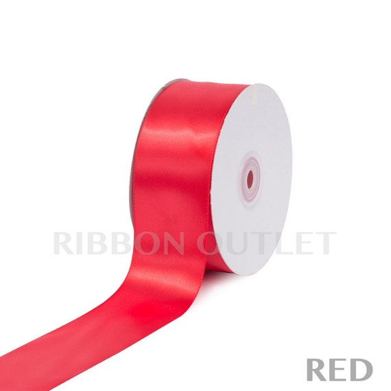 Red - Ribbon - 1-1/2 - Single Face - 50 Yds.