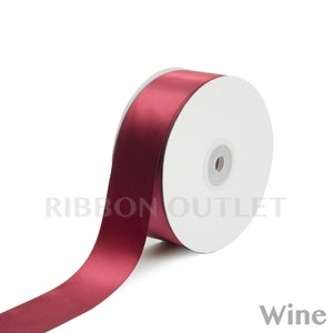 Burgundy Silk Satin Ribbon, by the Yard, 9 Sizes, Double Sided Woven Edge  Ribbon for Wedding Invitations, Heirloom, Vintage Sewing, Gifts 